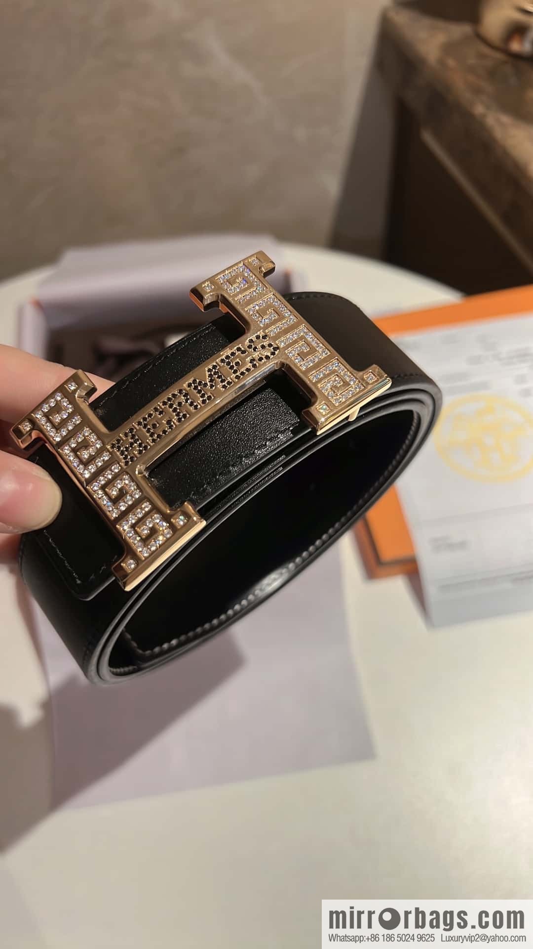 Hermes Hermes, selected imported cowhide H metal buckle 3.8cm belt