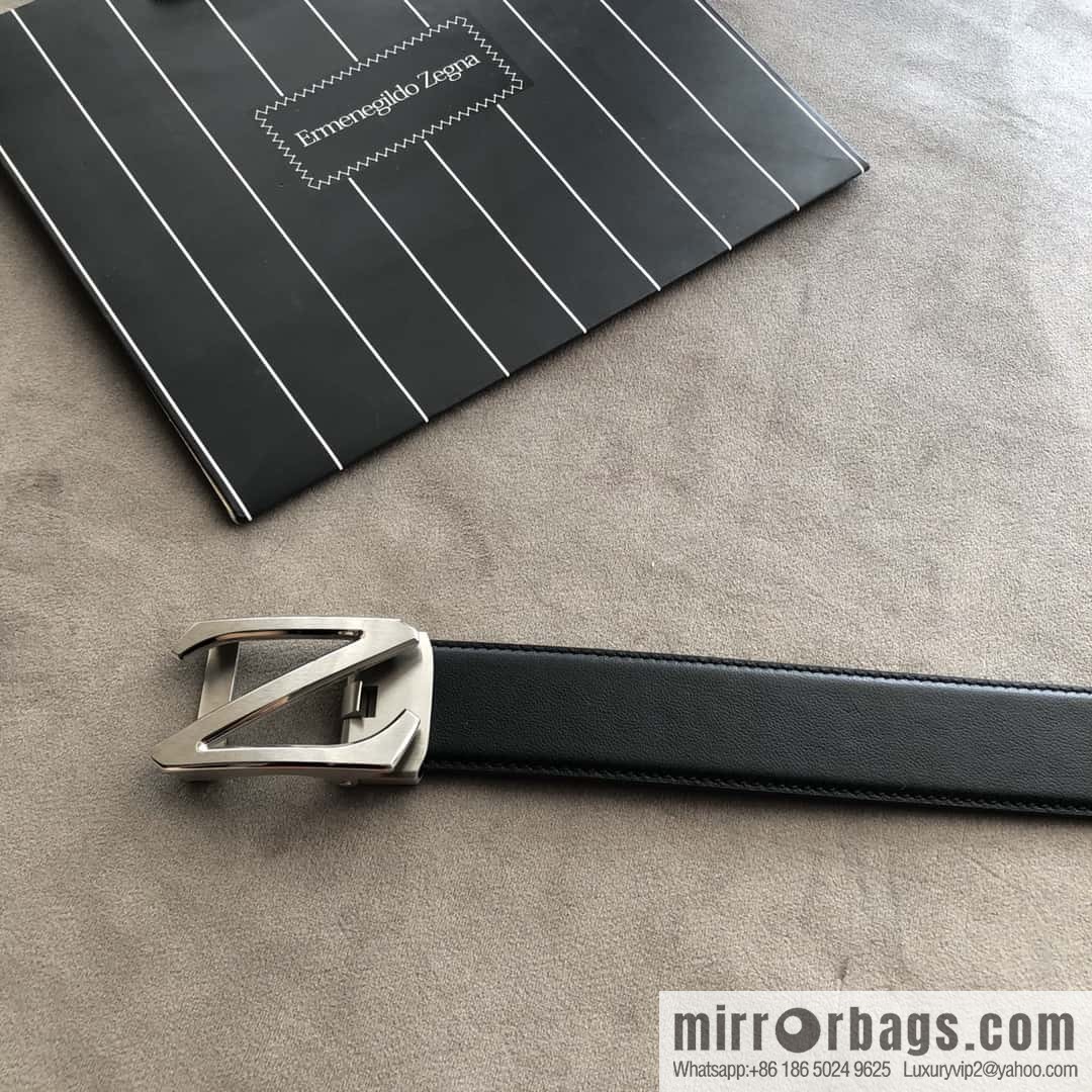 ZEGNA Zegna Z automatic buckle, double-sided first-layer cowhide belt