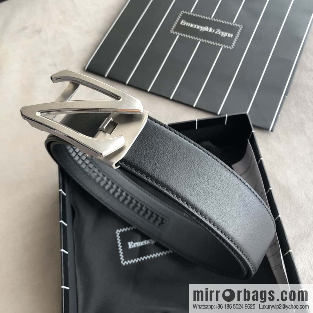 ZEGNA Zegna Z automatic buckle, double-sided first-layer cowhide belt