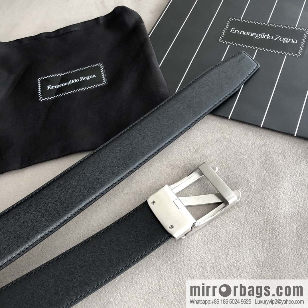 ZEGNA Zegna Z automatic buckle, double-sided first-layer cowhide belt