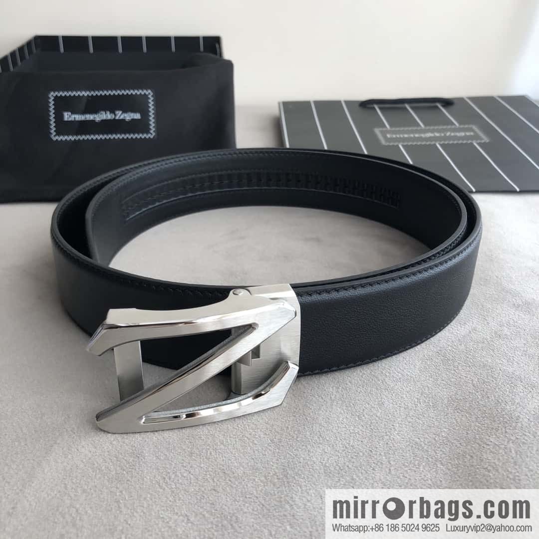 ZEGNA Zegna Z automatic buckle, double-sided first-layer cowhide belt
