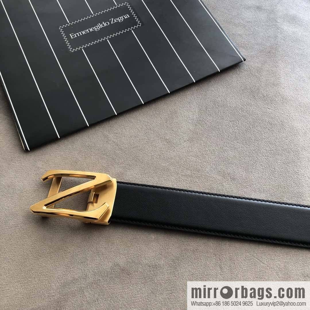 ZEGNA Zegna Z automatic buckle, double-sided first-layer cowhide belt