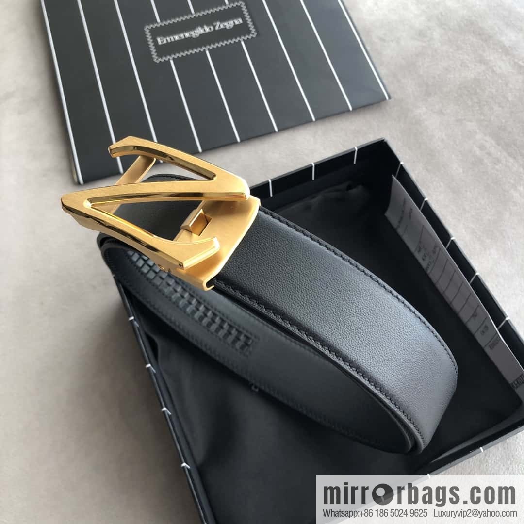 ZEGNA Zegna Z automatic buckle, double-sided first-layer cowhide belt
