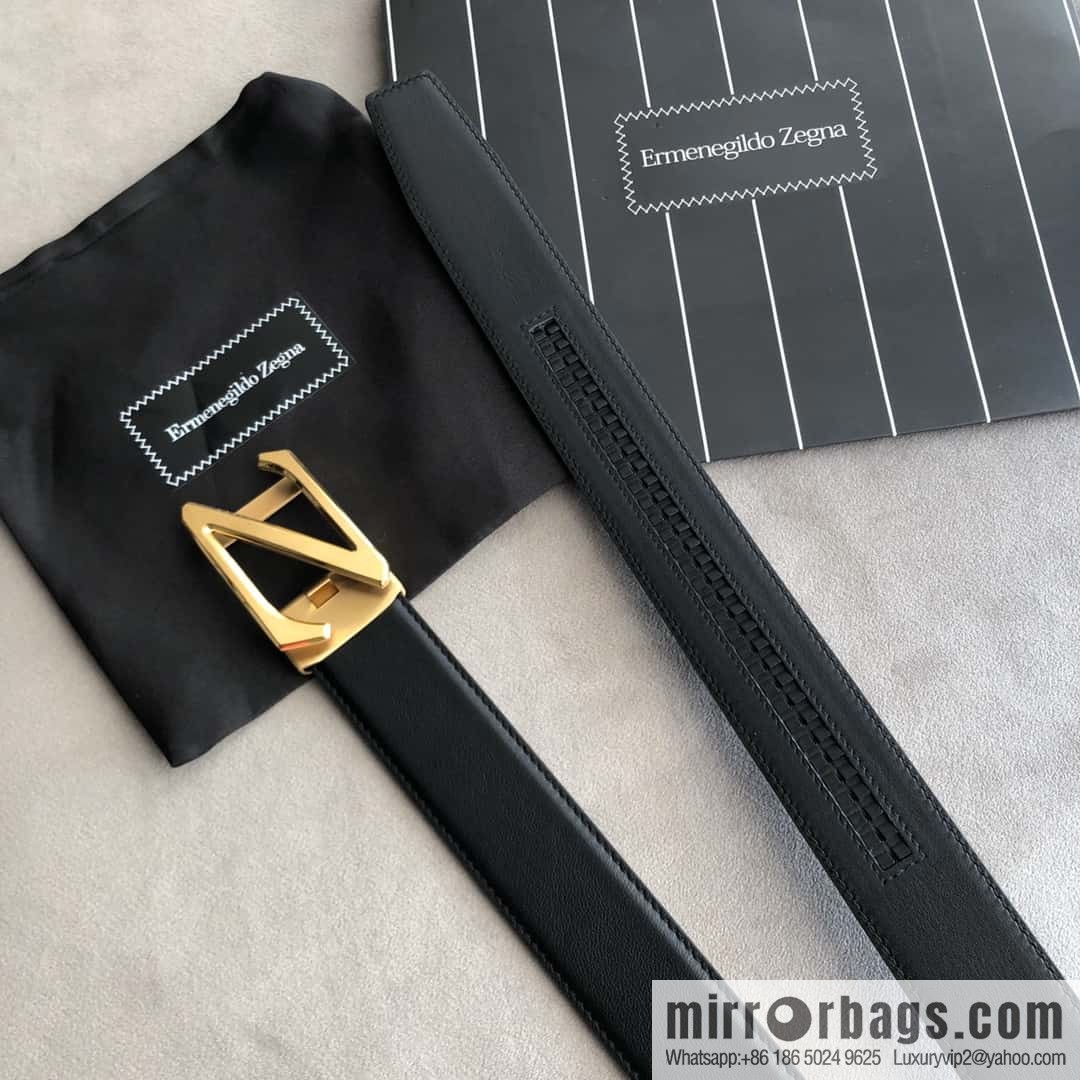 ZEGNA Zegna Z automatic buckle, double-sided first-layer cowhide belt