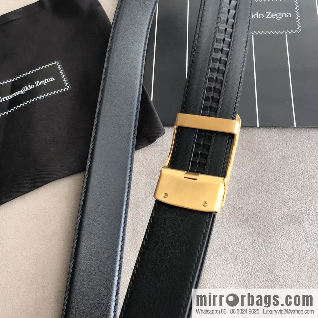 ZEGNA Zegna Z automatic buckle, double-sided first-layer cowhide belt