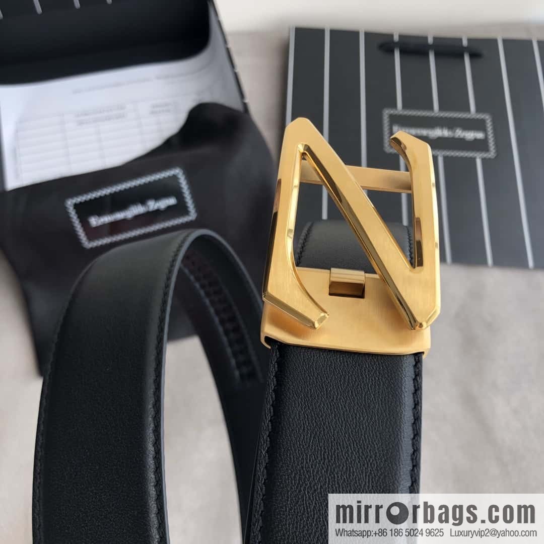 ZEGNA Zegna Z automatic buckle, double-sided first-layer cowhide belt