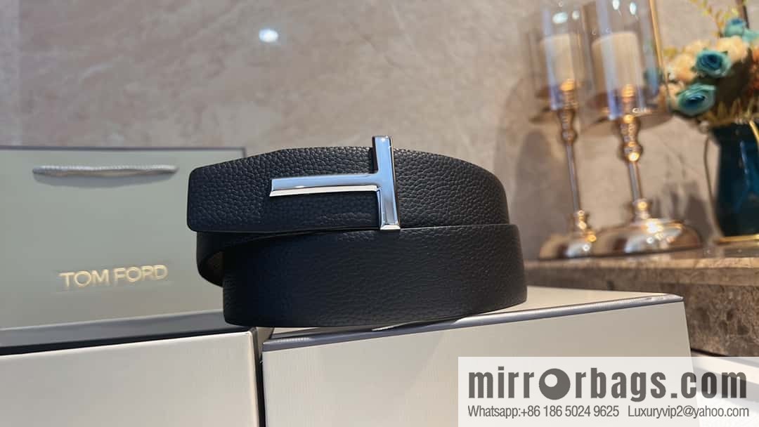 TOMFORD Tom Ford, Men's T-Buckle Double-Sided Belt 4.0cm