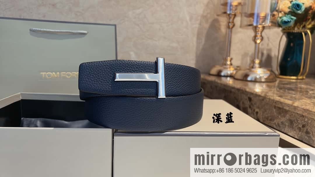 TOMFORD Tom Ford, Men's T-Buckle Double-Sided Belt 4.0cm