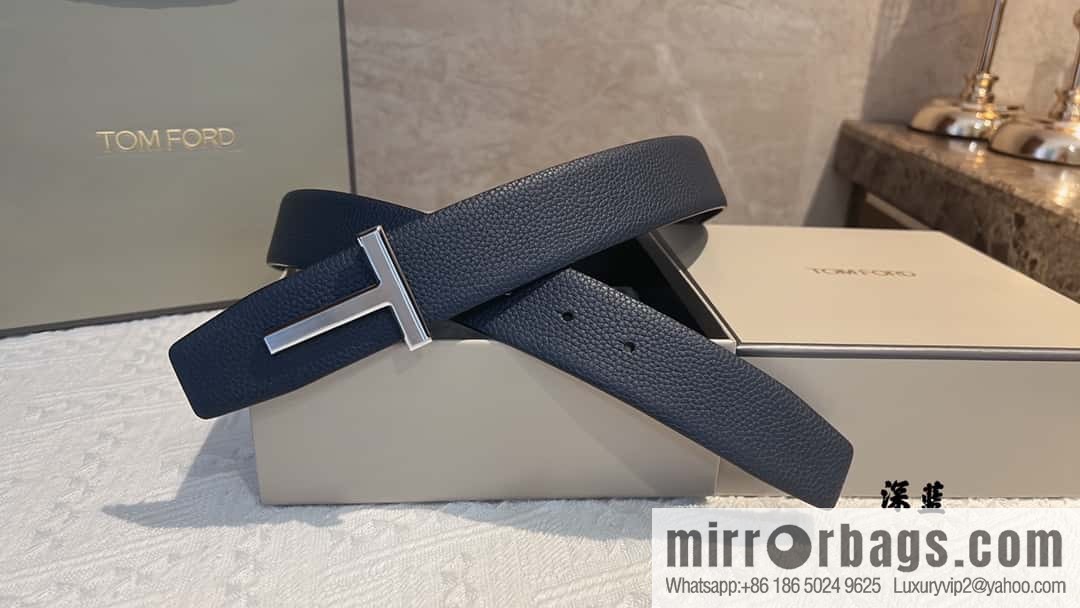 TOMFORD Tom Ford, Men's T-Buckle Double-Sided Belt 4.0cm