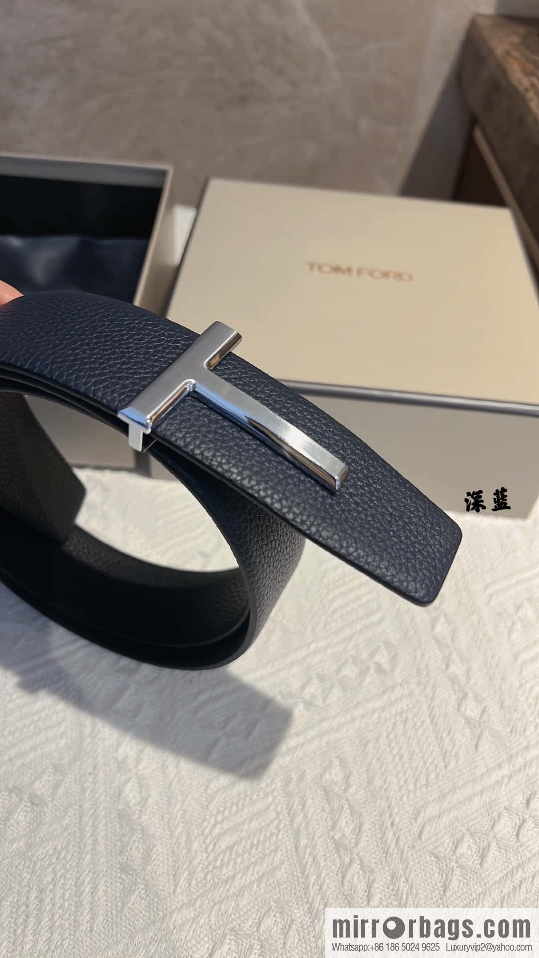 TOMFORD Tom Ford, Men's T-Buckle Double-Sided Belt 4.0cm