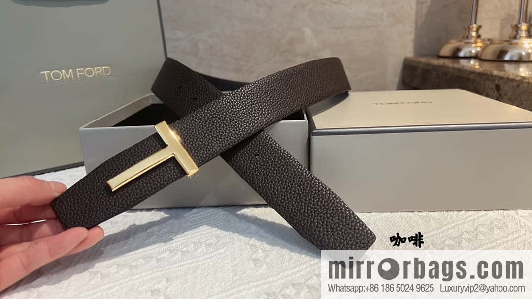 TOMFORD Tom Ford, Men's T-Buckle Double-Sided Belt 4.0cm