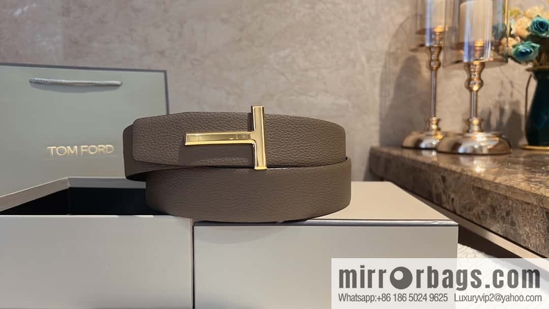 TOMFORD Tom Ford, Men's T-Buckle Double-Sided Belt 4.0cm