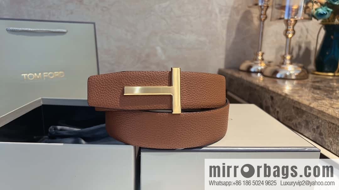 TOMFORD Tom Ford, Men's T-Buckle Double-Sided Belt 4.0cm