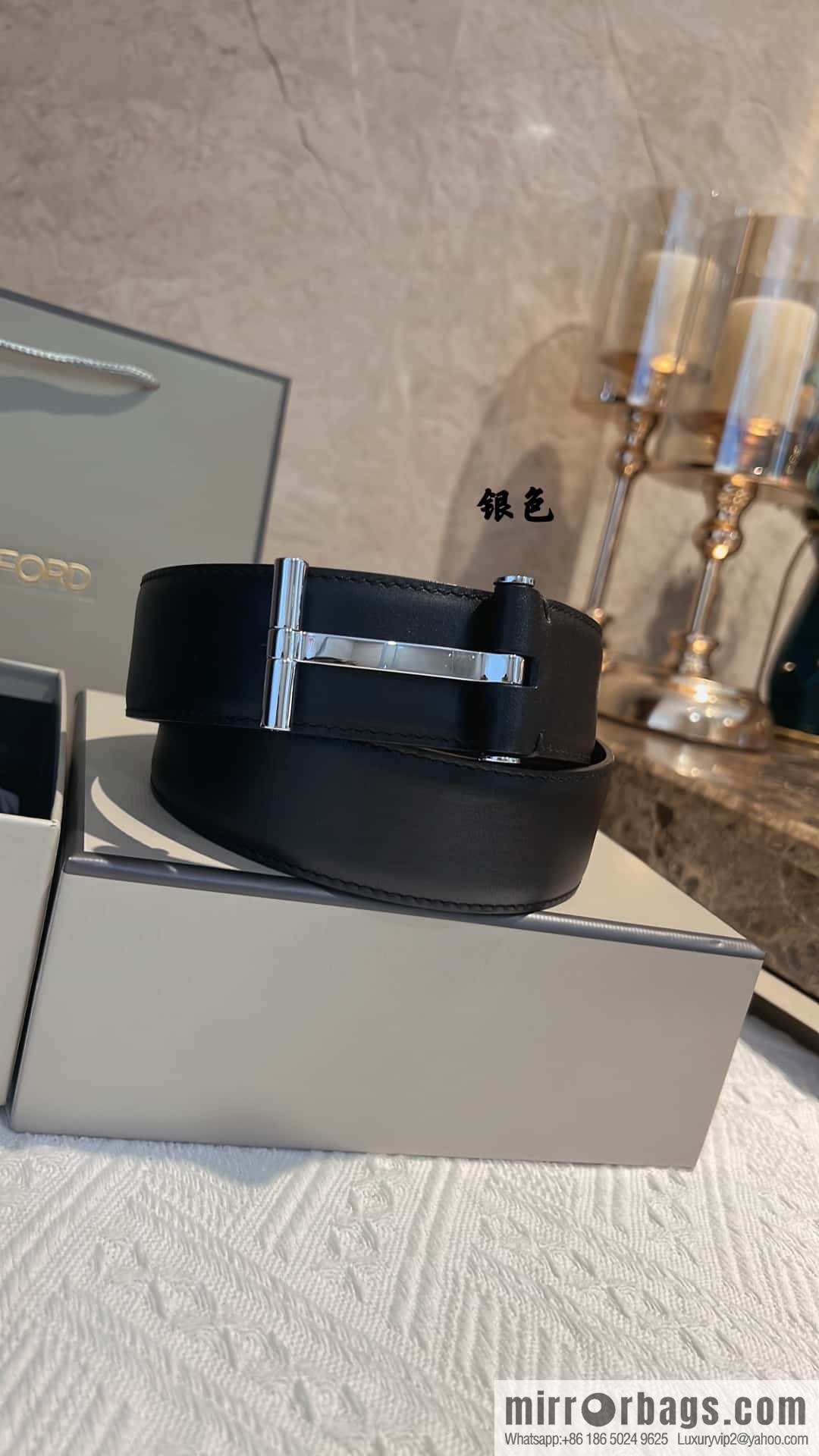 TOMFORD Tom Ford Men's T-Buckle Double-Sided Belt 4.0cm