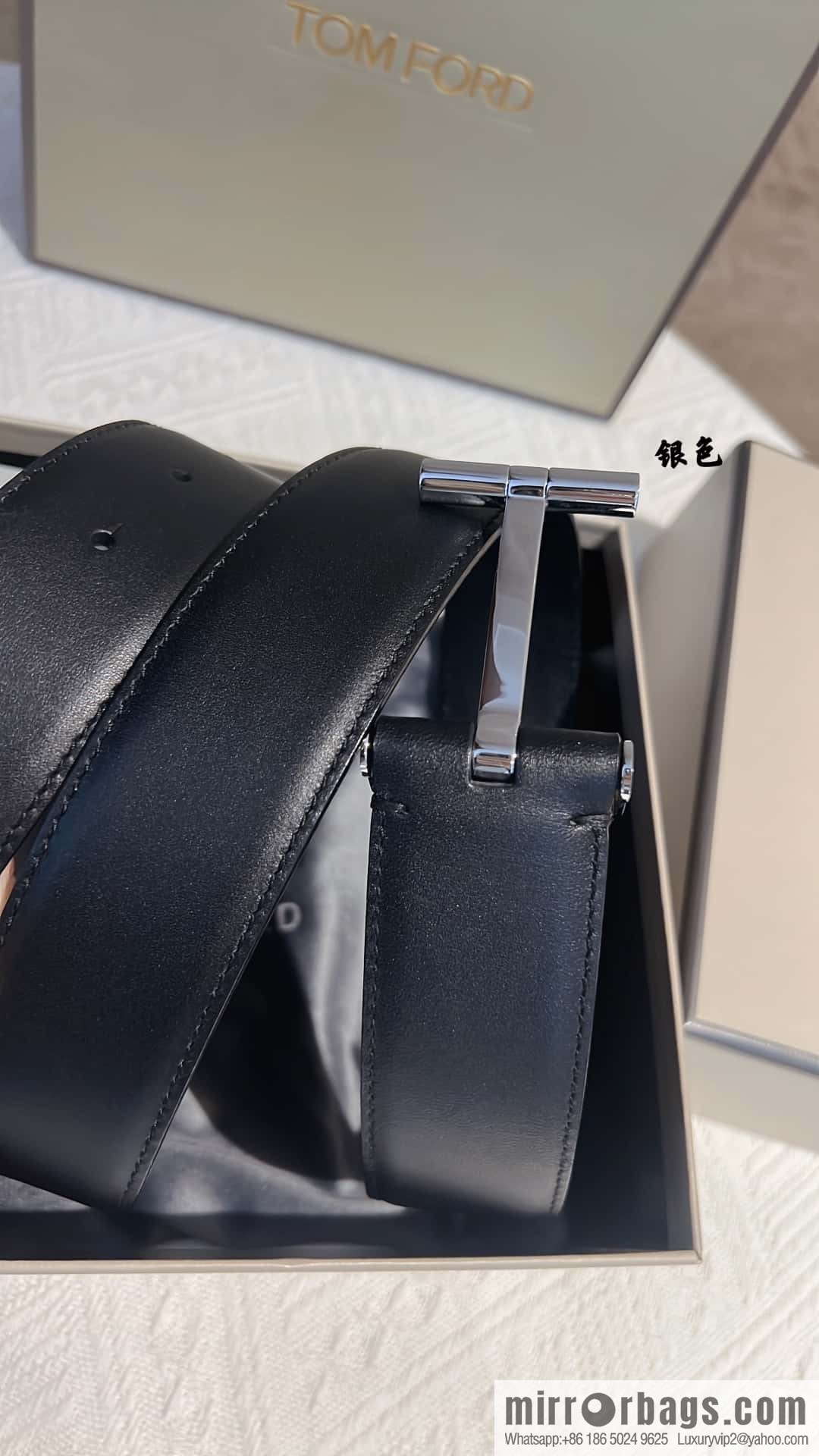 TOMFORD Tom Ford Men's T-Buckle Double-Sided Belt 4.0cm