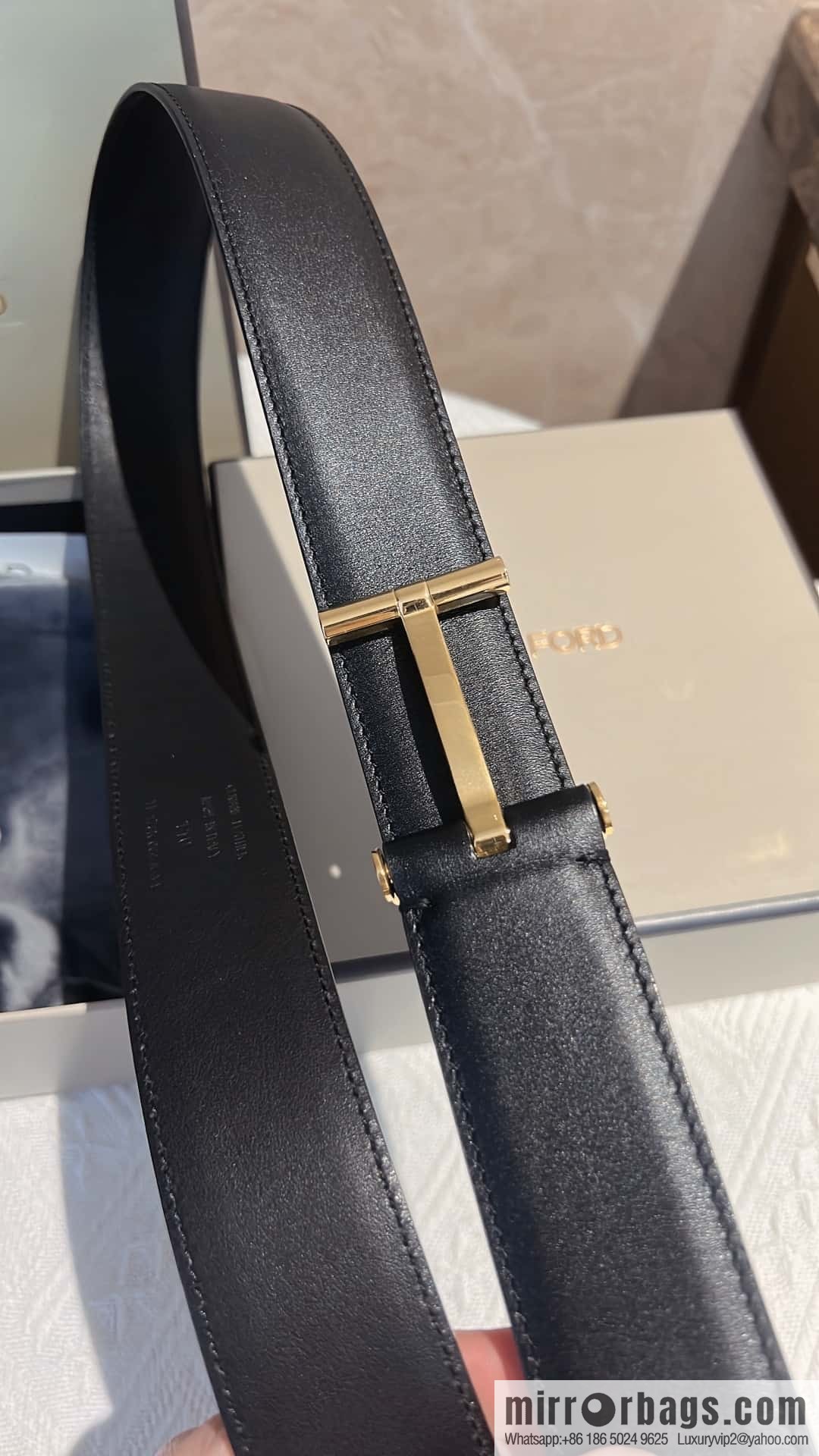 TOMFORD Tom Ford Men's T-Buckle Double-Sided Belt 4.0cm