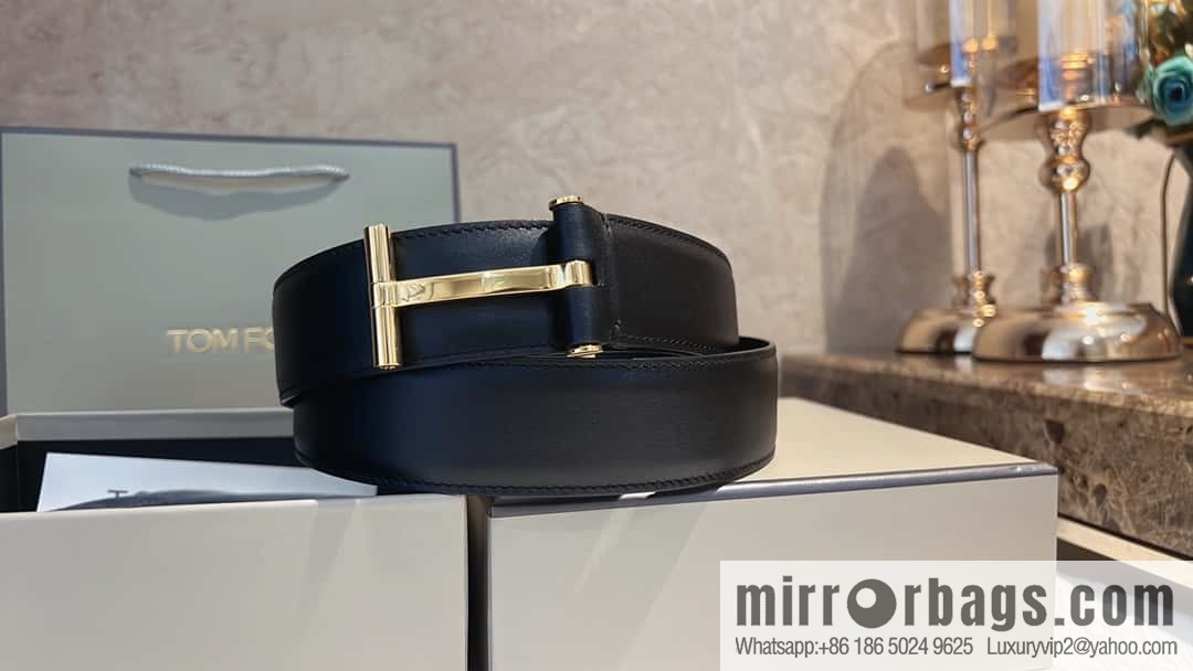 TOMFORD Tom Ford Men's T-Buckle Double-Sided Belt 4.0cm