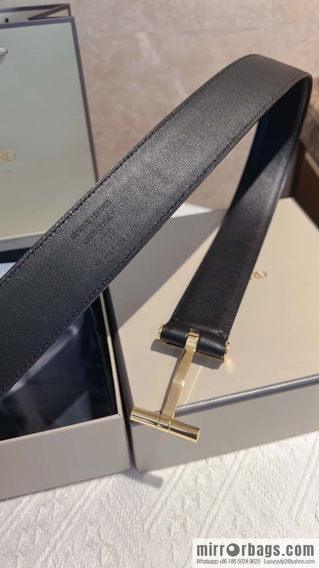 TOMFORD Tom Ford Men's T-Buckle Double-Sided Belt 4.0cm