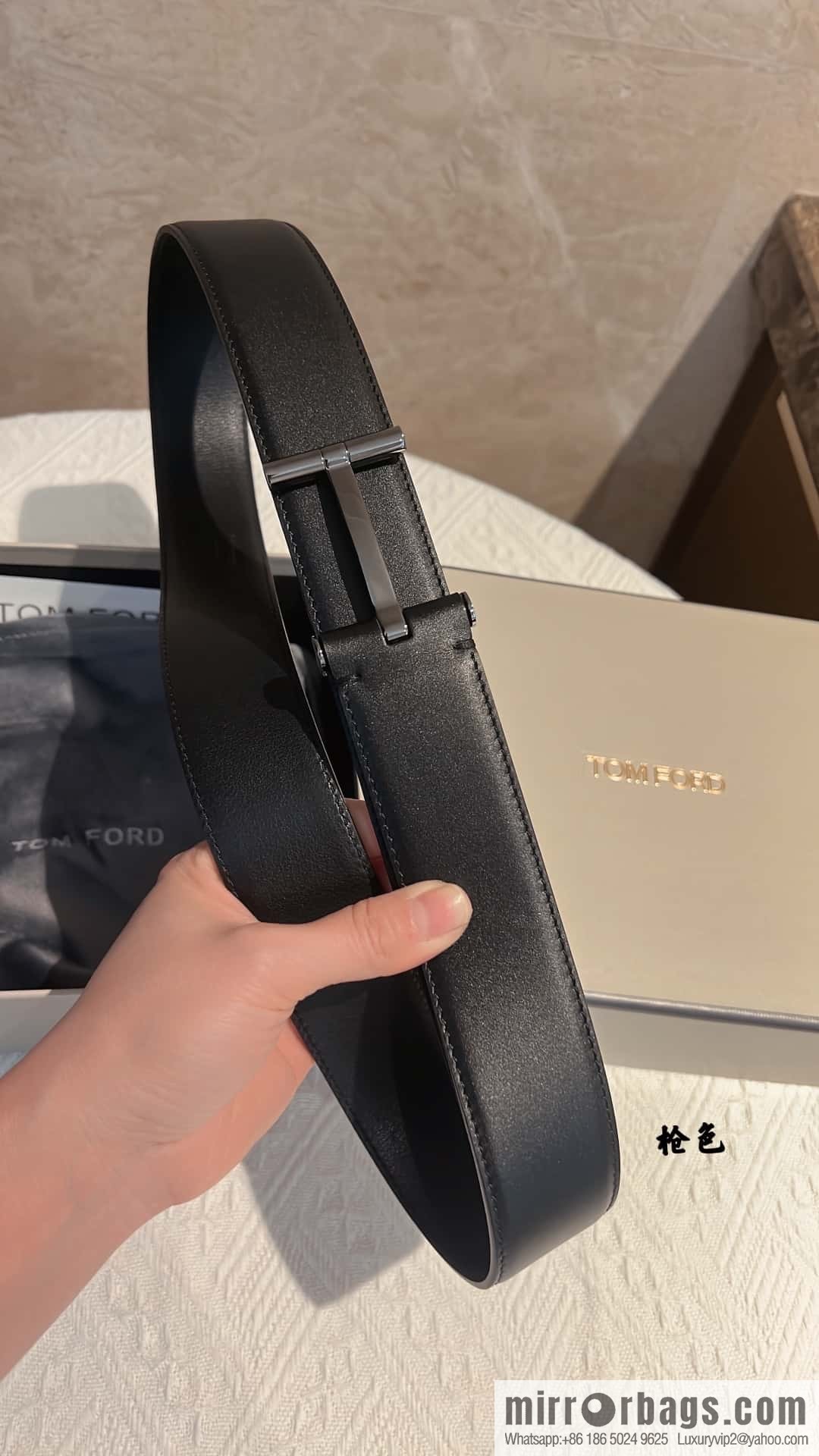 TOMFORD Tom Ford Men's T-Buckle Double-Sided Belt 4.0cm