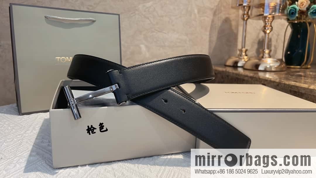 TOMFORD Tom Ford Men's T-Buckle Double-Sided Belt 4.0cm
