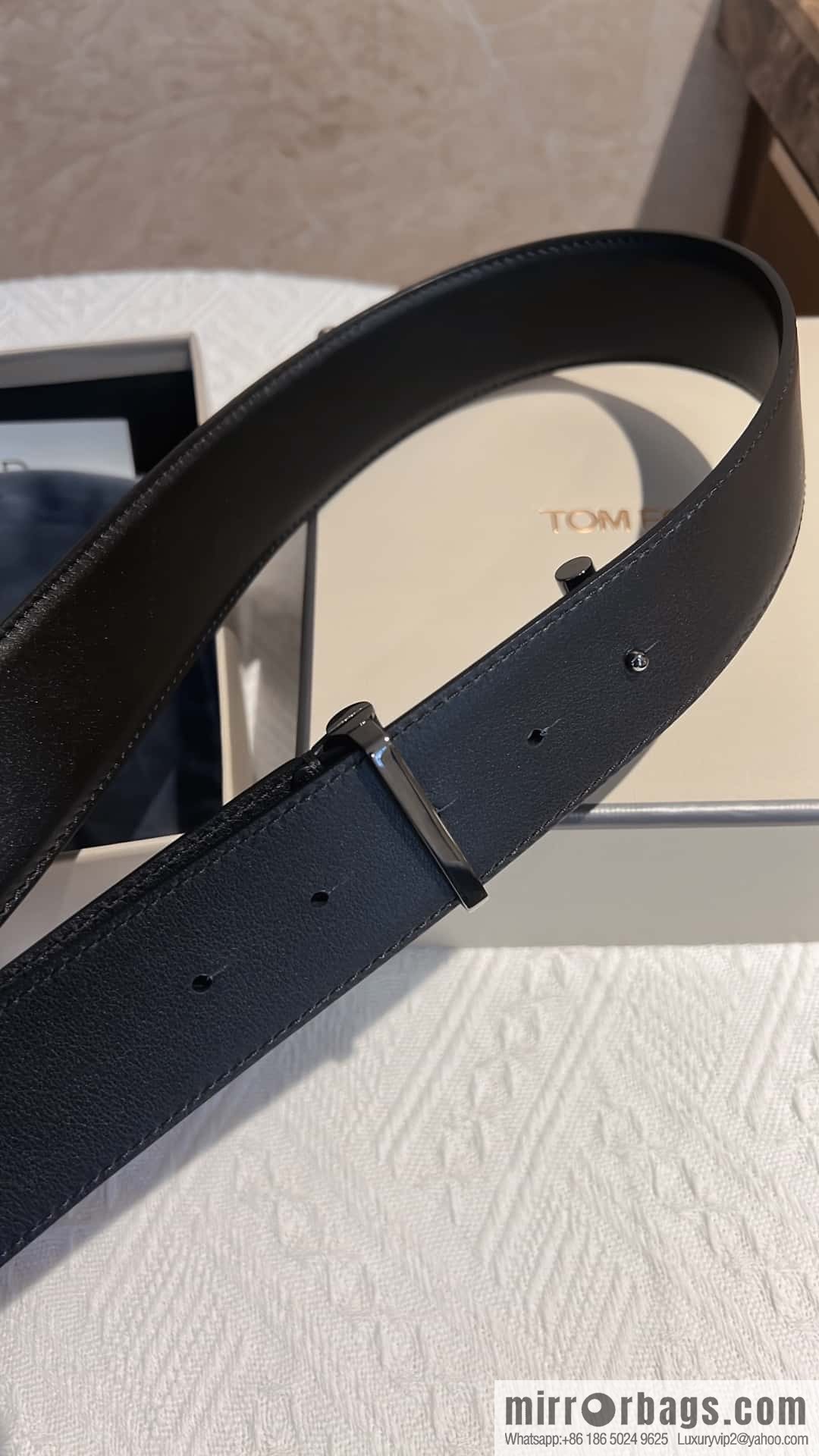 TOMFORD Tom Ford Men's T-Buckle Double-Sided Belt 4.0cm