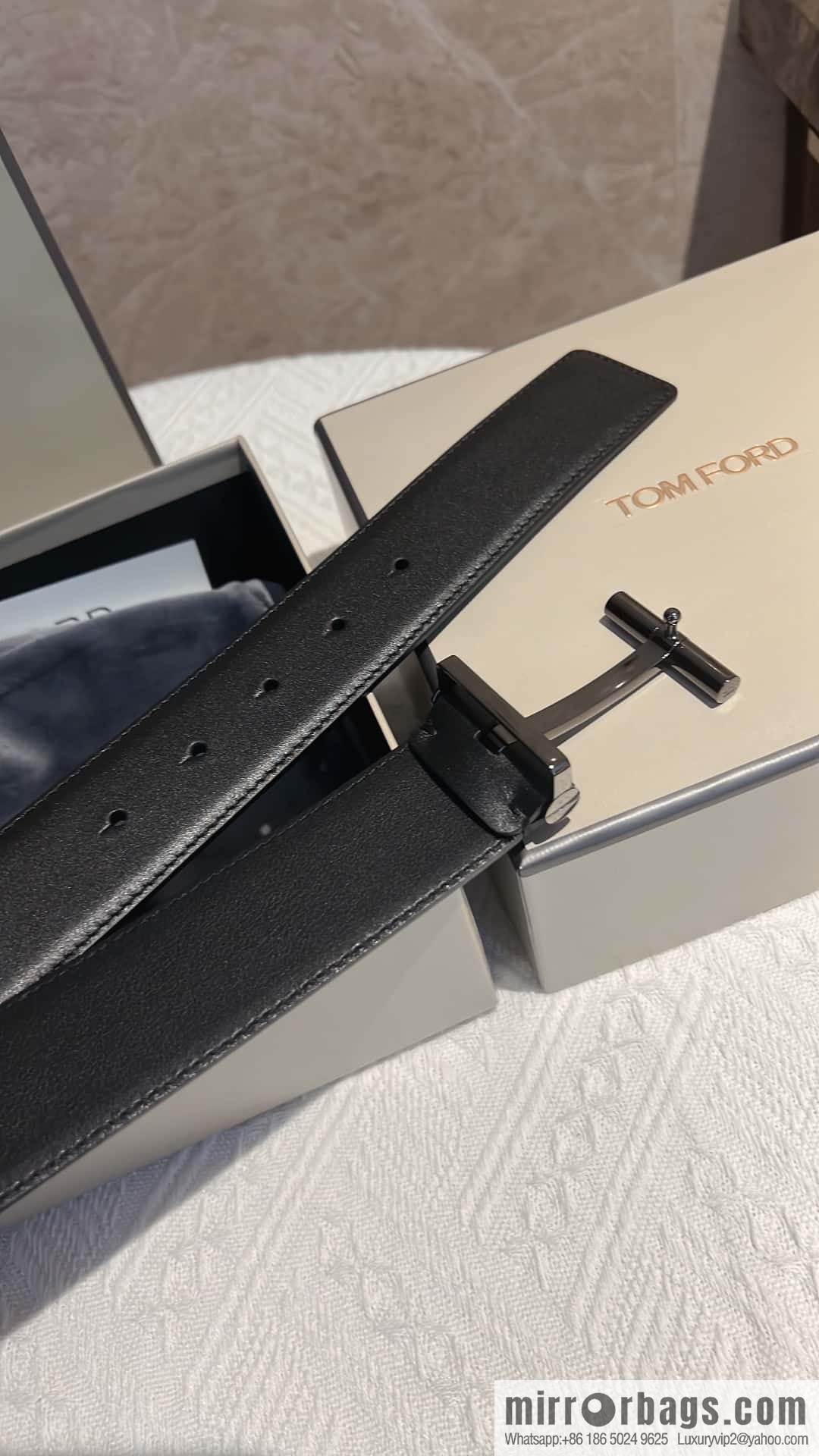 TOMFORD Tom Ford Men's T-Buckle Double-Sided Belt 4.0cm