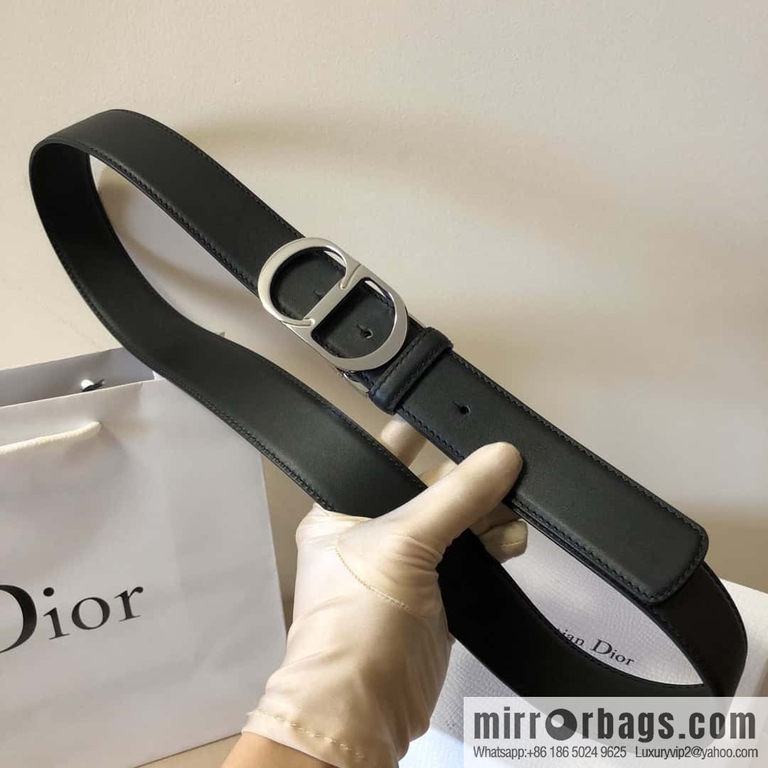 Dior CD clip buckle, first layer cowhide belt 3.5CM