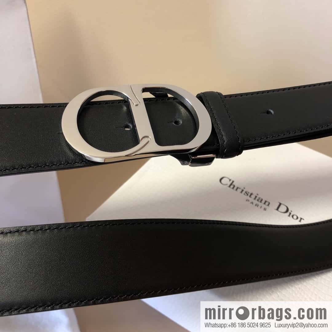 Dior CD clip buckle, first layer cowhide belt 3.5CM
