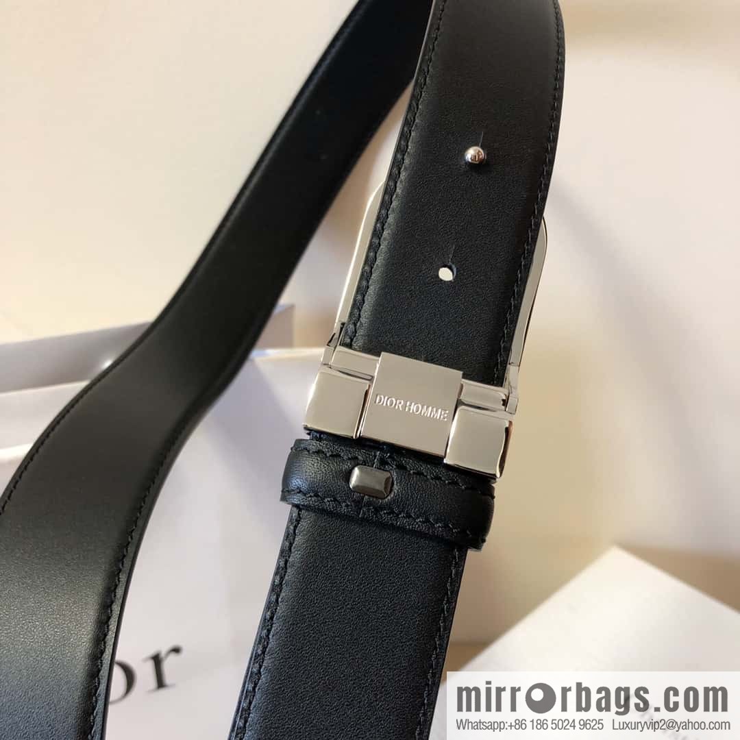 Dior CD clip buckle, first layer cowhide belt 3.5CM