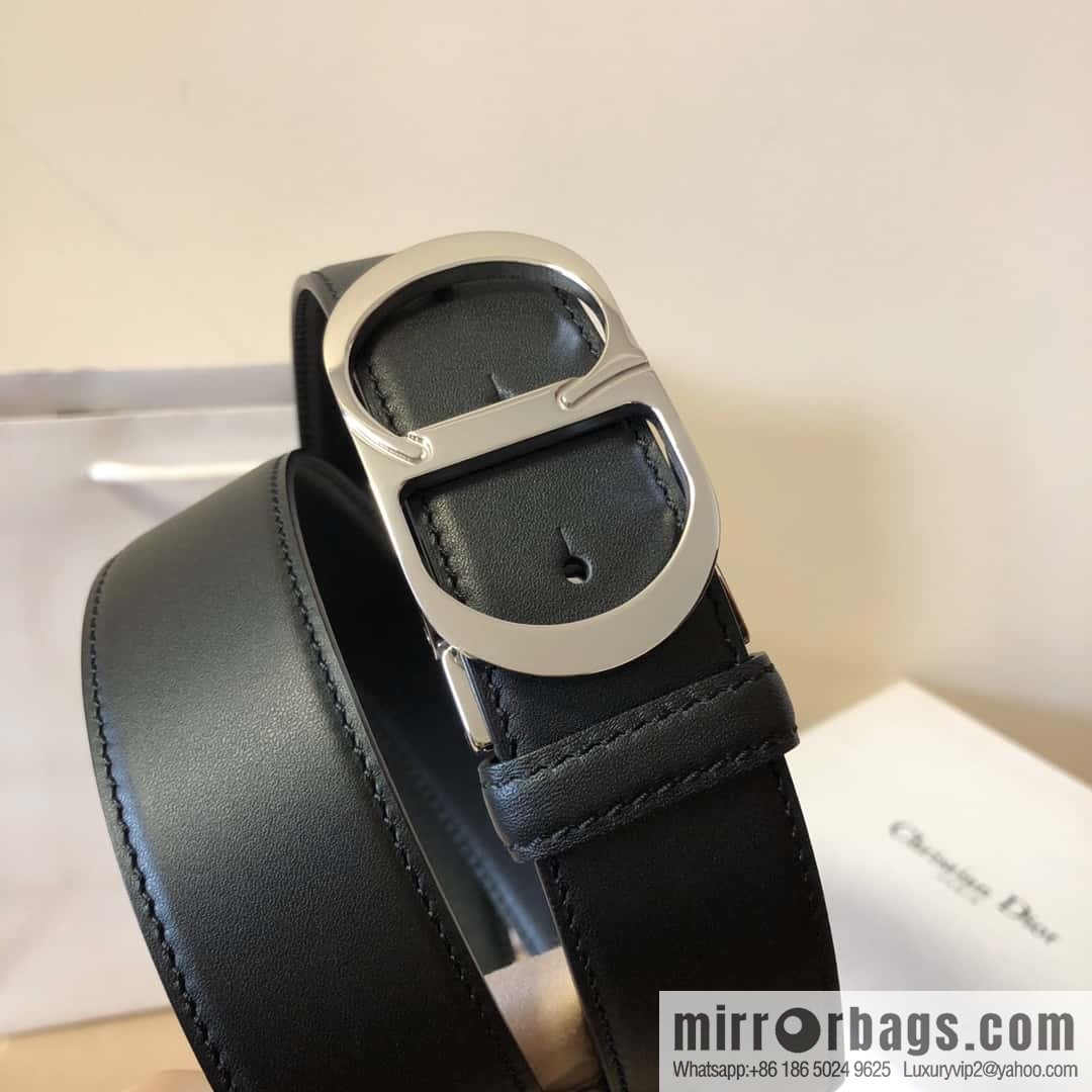 Dior CD clip buckle, first layer cowhide belt 3.5CM