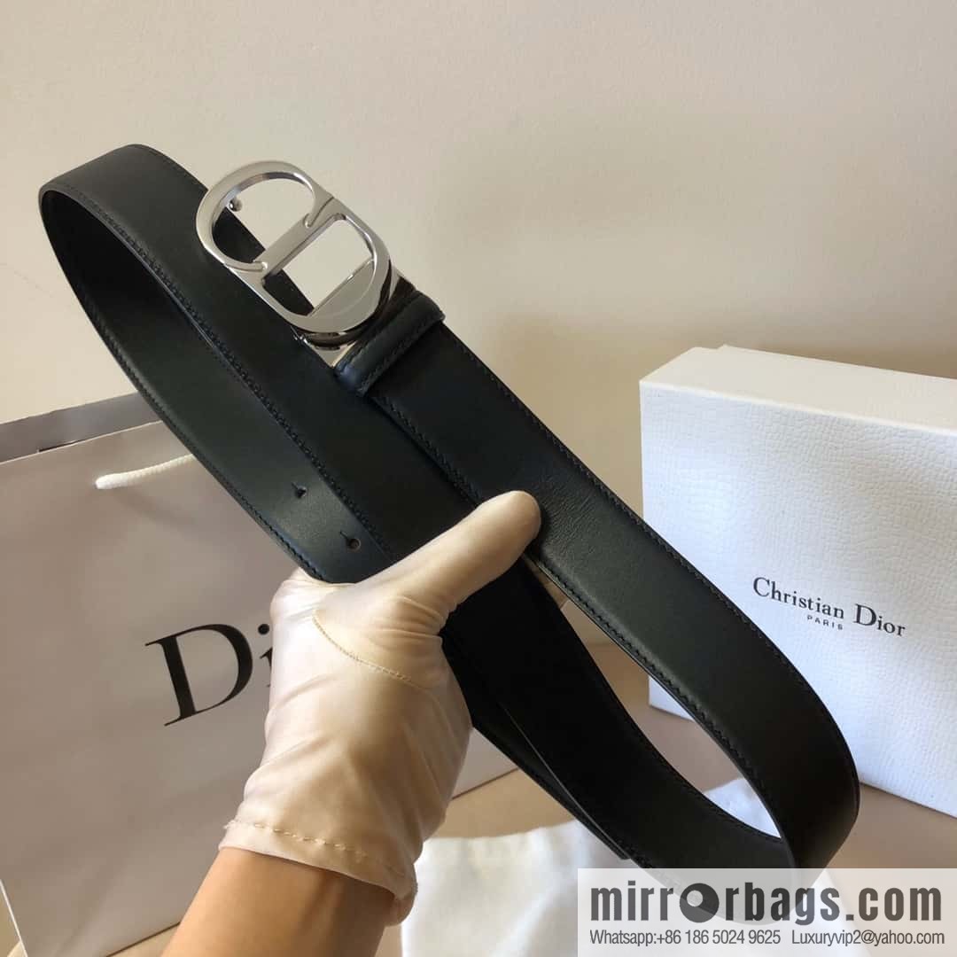 Dior CD clip buckle, first layer cowhide belt 3.5CM