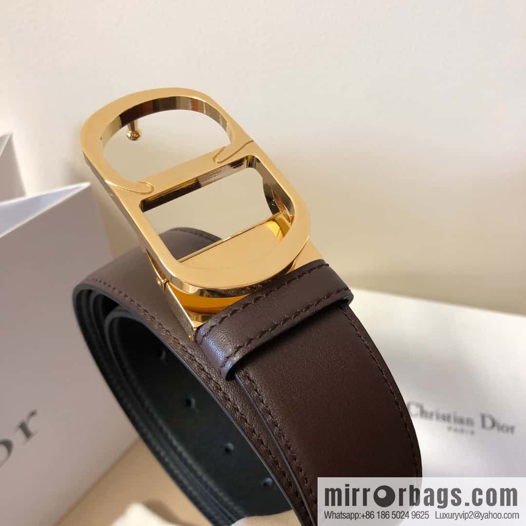 Dior CD clip buckle, first layer cowhide belt 3.5CM