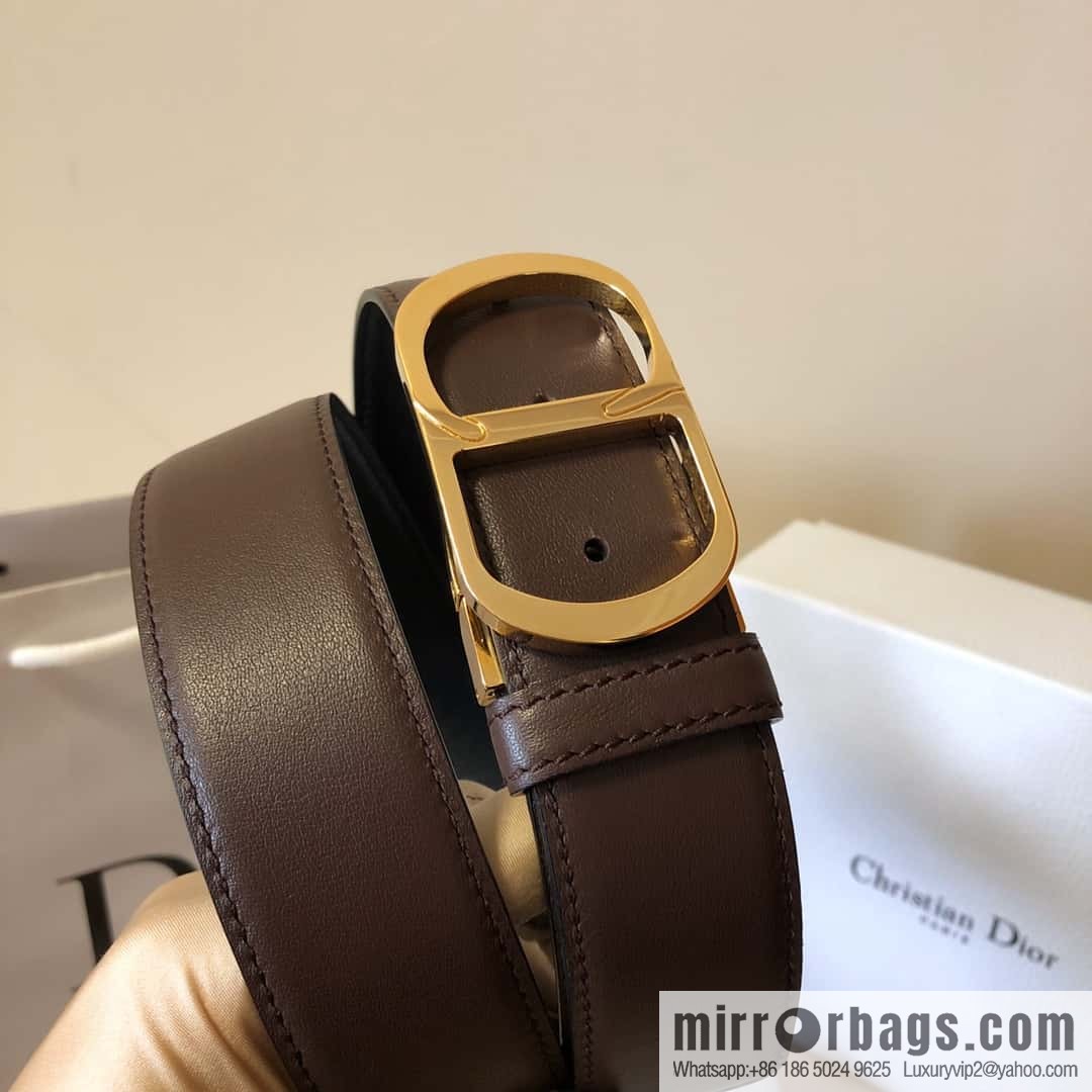 Dior CD clip buckle, first layer cowhide belt 3.5CM