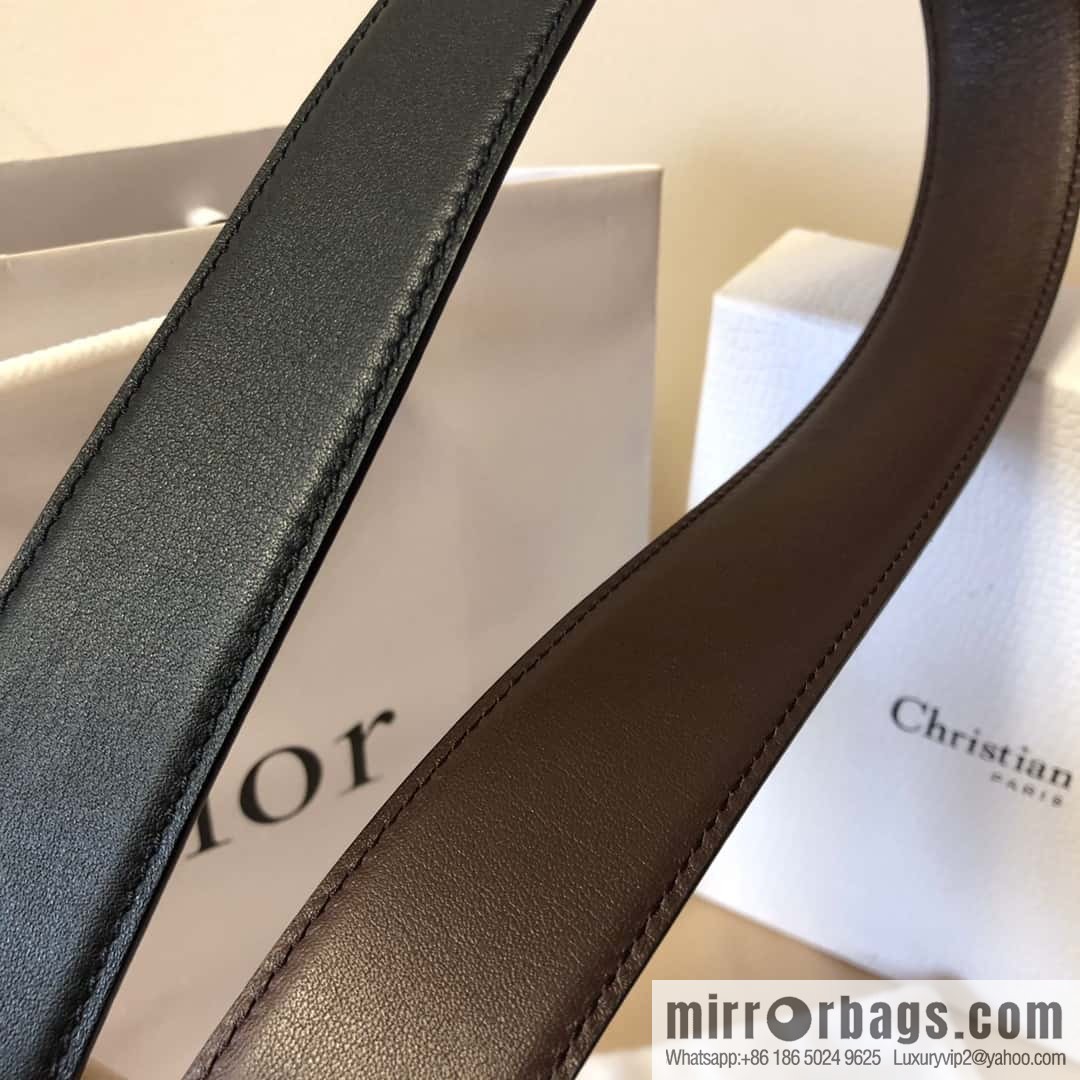 Dior CD clip buckle, first layer cowhide belt 3.5CM