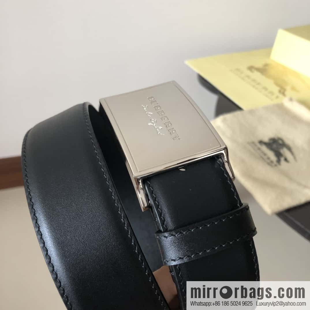 Burberry Classic Board Buckle, Leather Men's Belt 3.5cm