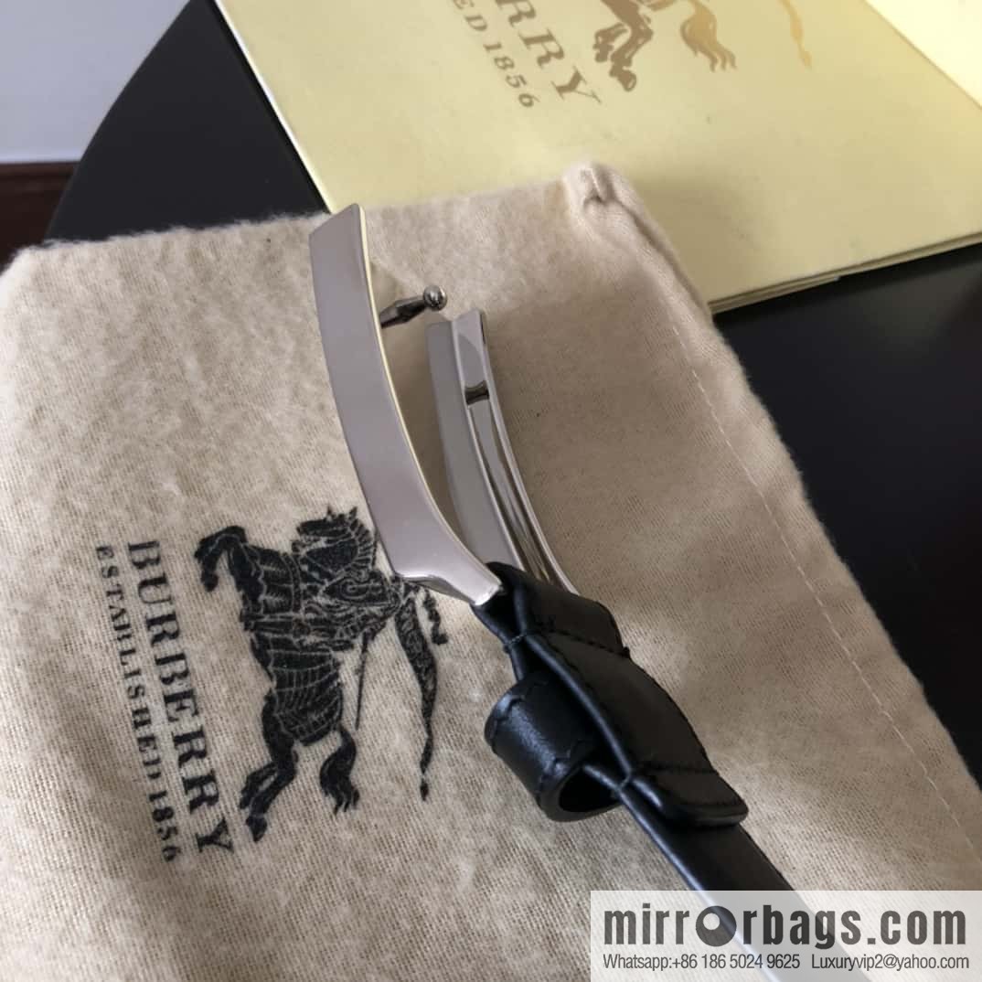 Burberry Classic Board Buckle, Leather Men's Belt 3.5cm