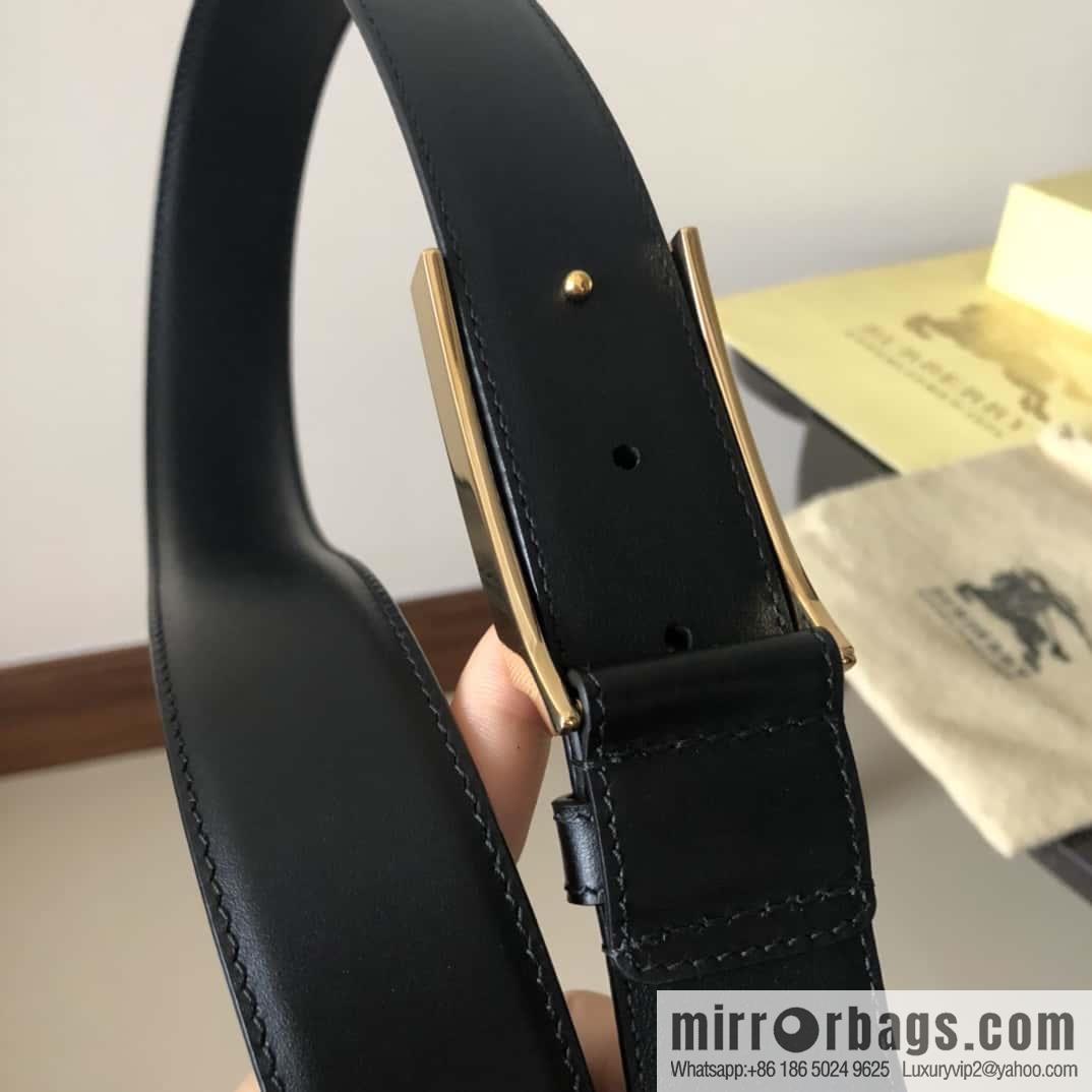 Burberry Classic Board Buckle, Leather Men's Belt 3.5cm
