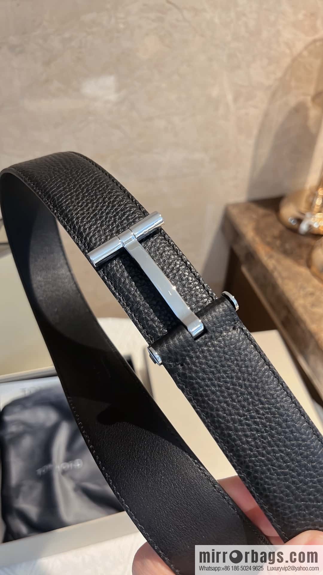 TOMFORD Tom Ford, Men's T-Buckle Double-Sided Belt 4.0cm