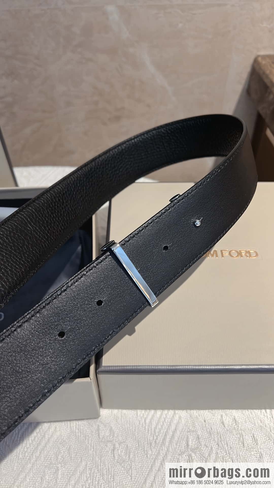 TOMFORD Tom Ford, Men's T-Buckle Double-Sided Belt 4.0cm