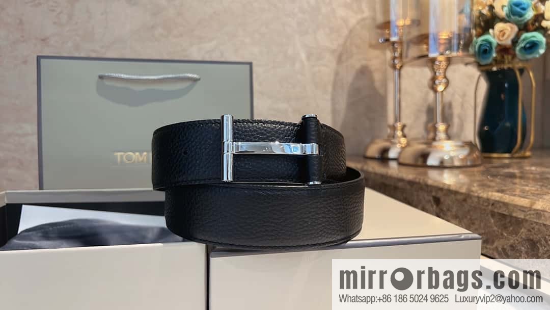TOMFORD Tom Ford, Men's T-Buckle Double-Sided Belt 4.0cm