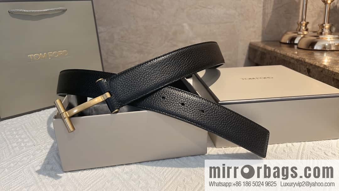 TOMFORD Tom Ford, Men's T-Buckle Double-Sided Belt 4.0cm