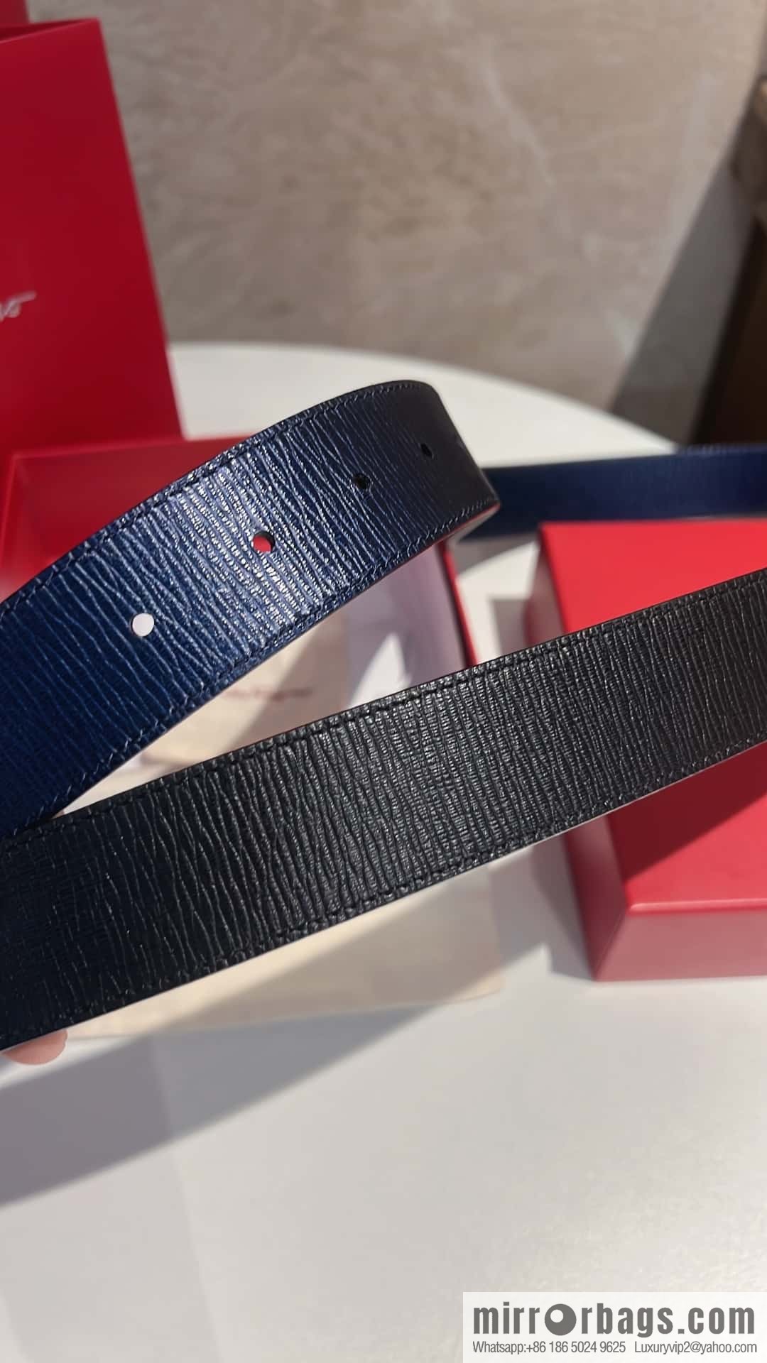 Salvatore Ferragamo, metal polished men's 3,5cm belt
