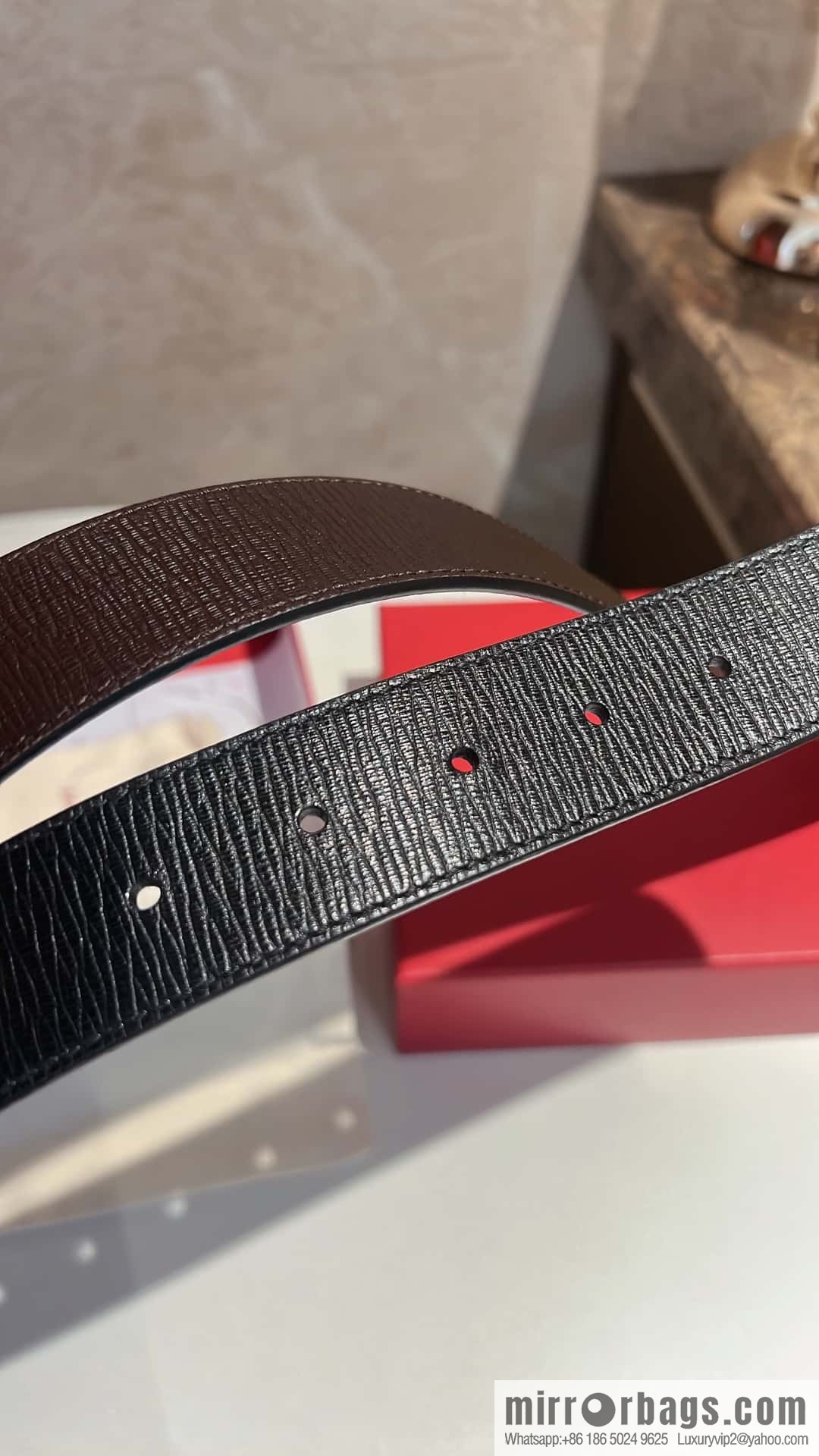 Salvatore Ferragamo, metal polished men's 3,5cm belt