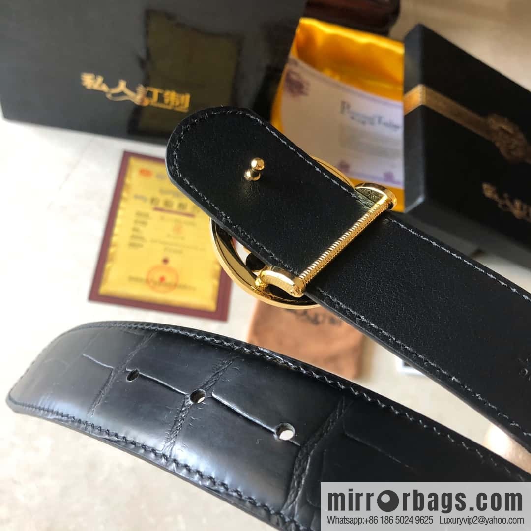 Chrome Hearts, personalized rotating metal buckle, crocodile belt 3.8cm