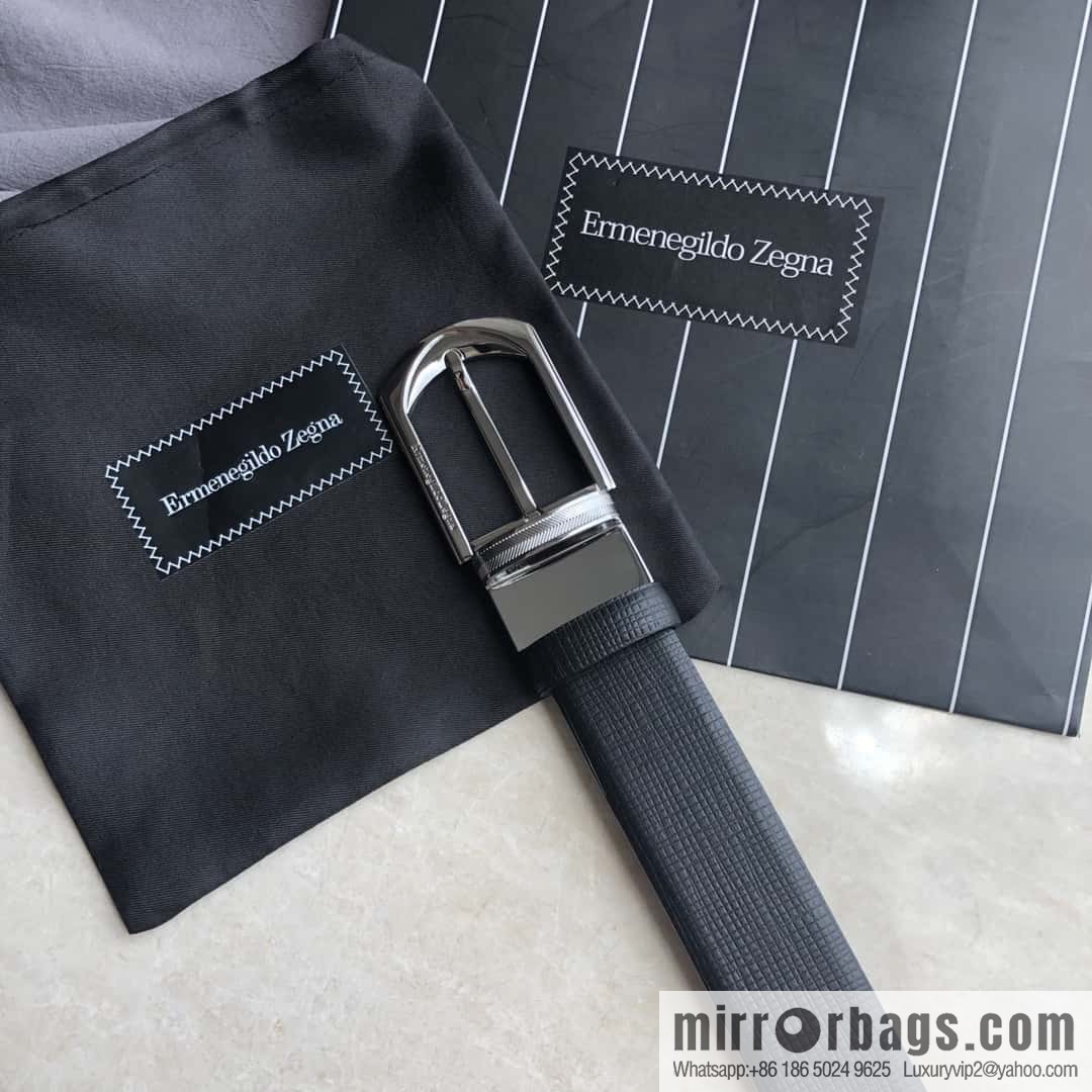 ZEGNA Zegna, men's business leisure rotating pin buckle imported first layer cowhide belt