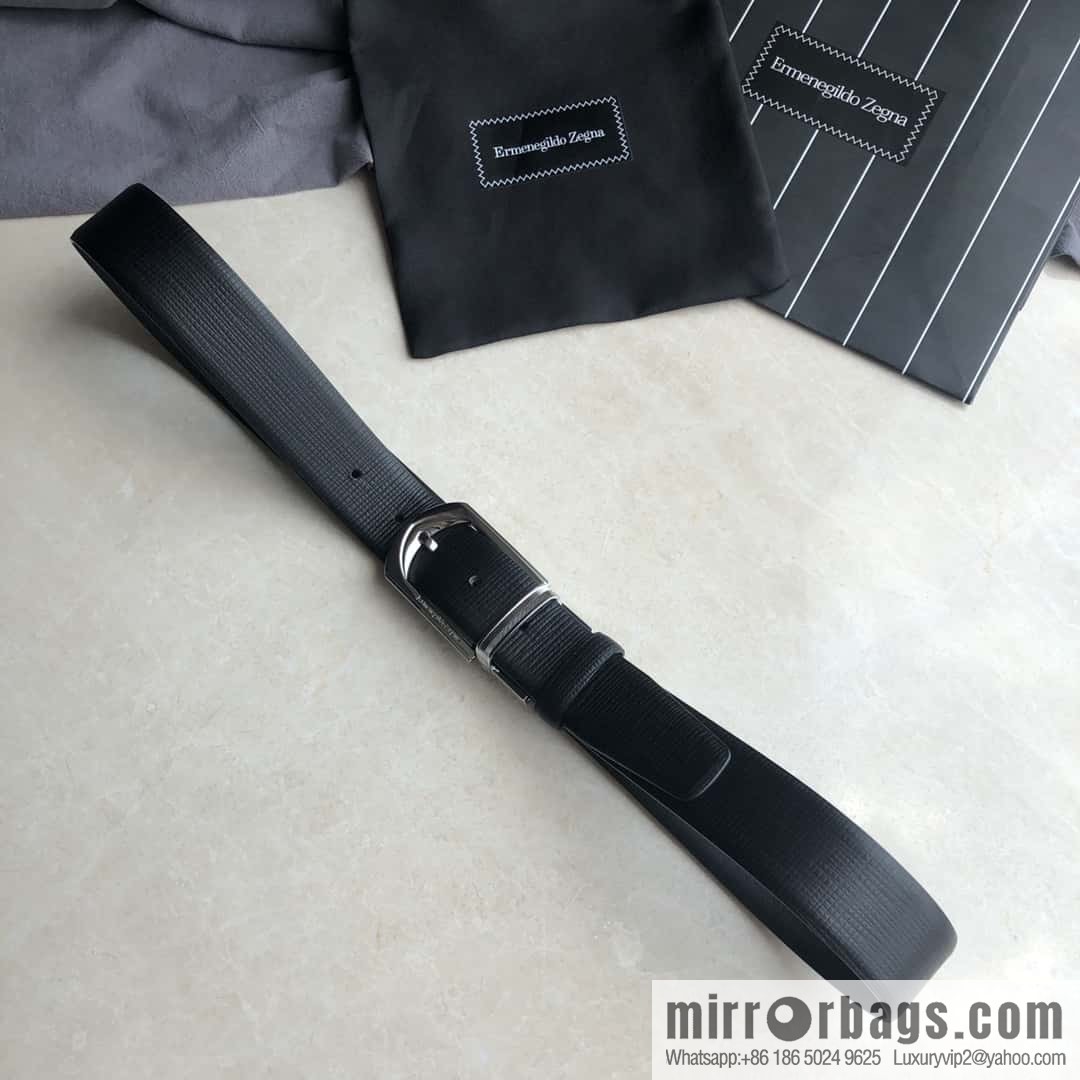 ZEGNA Zegna, men's business leisure rotating pin buckle imported first layer cowhide belt