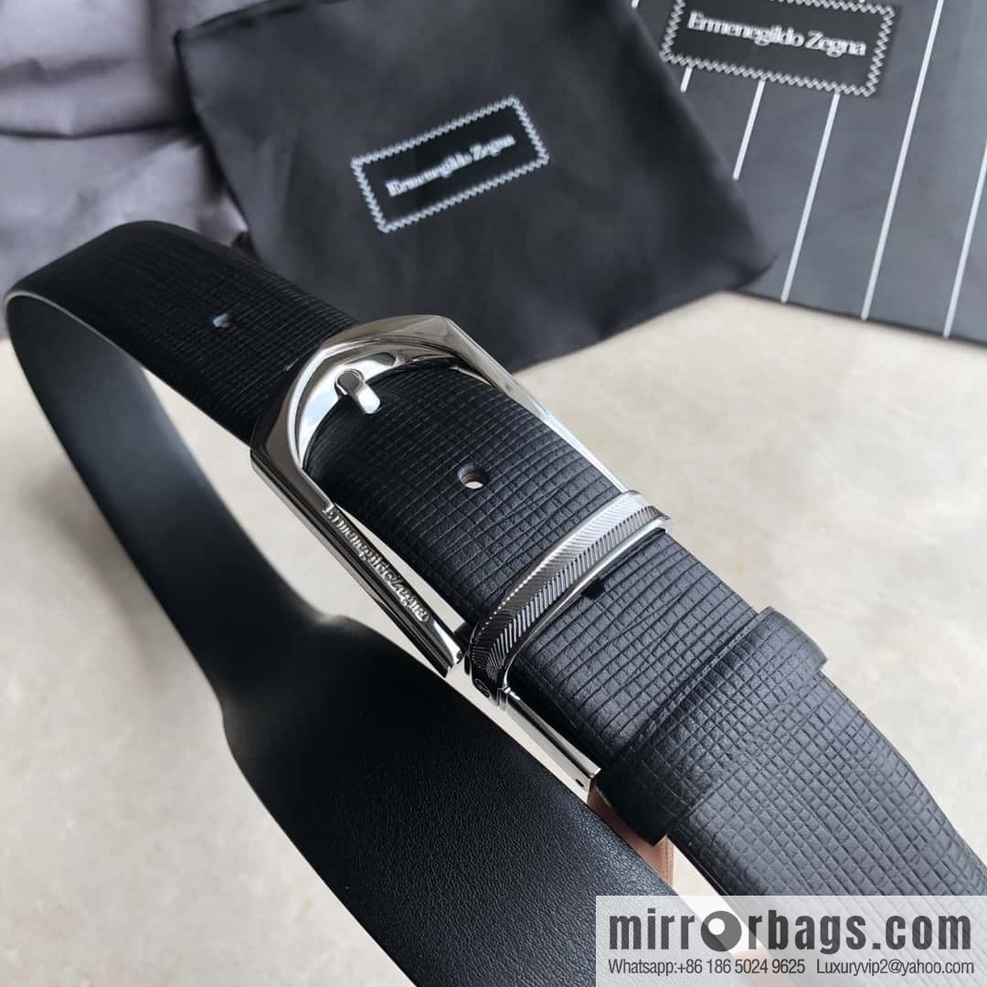 ZEGNA Zegna, men's business leisure rotating pin buckle imported first layer cowhide belt