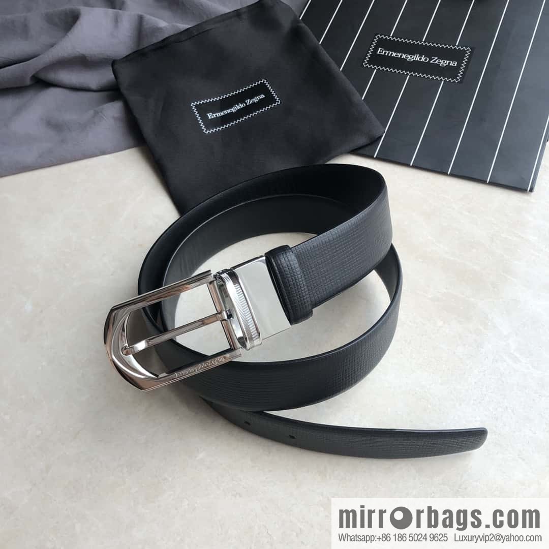 ZEGNA Zegna, men's business leisure rotating pin buckle imported first layer cowhide belt