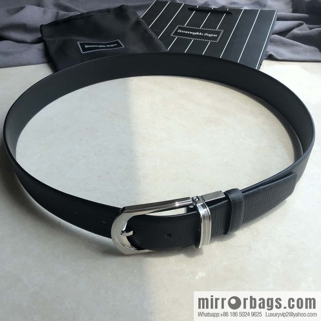 ZEGNA Zegna, men's business leisure rotating pin buckle imported first layer cowhide belt