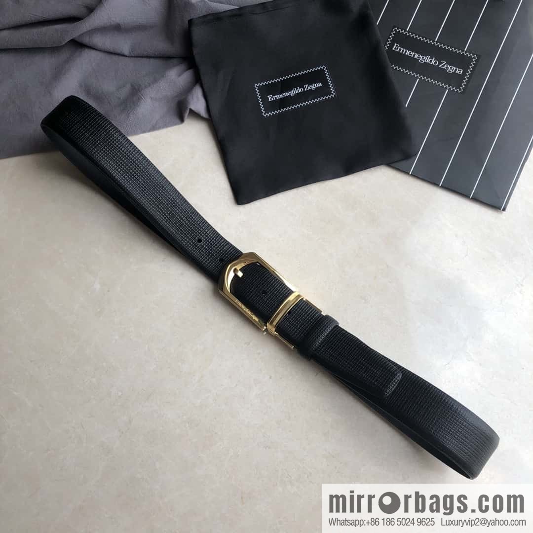 ZEGNA Zegna, men's business leisure rotating pin buckle imported first layer cowhide belt